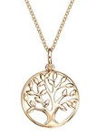 Collier plaqu or arbre de vie