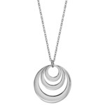 Collier argent rhodie 3 cercles a graver