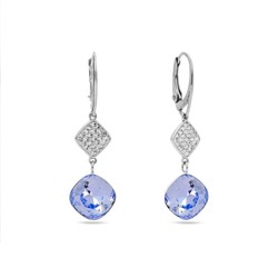 Boucles d'oreilles Ravellia argent rhodi cristal