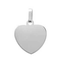 Pendentif argent rhodi coeur