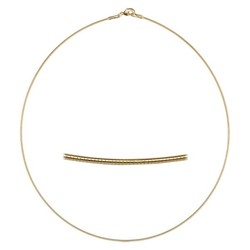Collier plaqu or Omga Ronde
