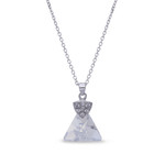 Collier Triangolo argent rhodi Swaroski