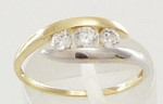 BAGUE 9K BICOLORE 3 OXYDES N8978