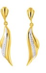 Boucles d&#039;oreilles pendante bicolore