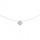 Collier argent rhodi fil de nylon oxyde