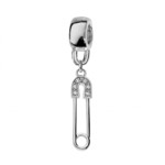 CHARMS COULISSANT ARGENT PLATIN SUSPENDU PINGLE A NOURRICE