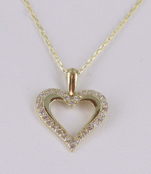 COLLIER 375 OR JAUNE OZ COEUR 42+3CM