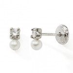 Boucles d&#039;oreilles vis or gris oxydes N11629GV