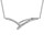 COLLIER ARGENT RHODI� FORME V OXYDES 