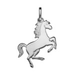 Pendentif argent rhodi cheval cabr