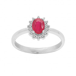 BAGUE ARGENT RHODIE SAPHIR VRITABLE CONTOUR TOPAZES BLANC