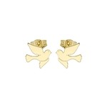 Boucles d&#039;oreilles or jaune colombe