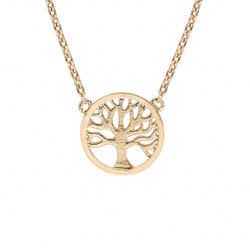 COLLIER PLAQU OR ARBRE DE VIE