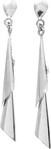 Boucles d&#039;oreilles pendante or blanc 9 carats