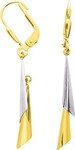 Boucles d&#039;oreilles bicolore pendante 