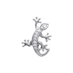 Pendentif argent rhodi salamandre