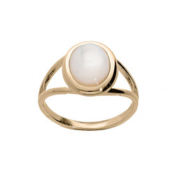 BAGUE PLAQU OR NACRE VRITABLE