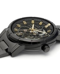 Montre Homme AUTOMATIC Cadran noir Bracelet acier Noir