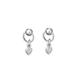 Boucles d'oreilles argent petits coeurs