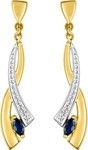 Boucles d&#039;oreilles bicolore saphir 