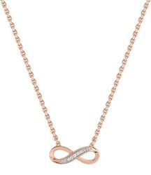 Collier plaqu or rose infini