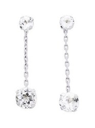 Boucles d'oreilles pendantes oxydes or blanc 9K8377GZ