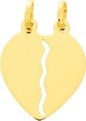 Pendentif coeur or jaune