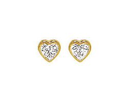 Boucles d'oreilles clous coeur oz