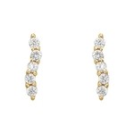 BOUCLES D&#039;OREILLES OR BLANC OXYDES 