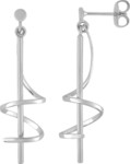 Boucles d&#039;oreilles pendantes argent rhodi