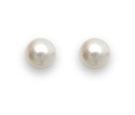 Boucles d&#039;oreilles perle or jaune 9 carats