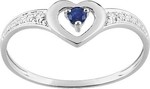 Bague coeur saphir or blanc 09PG16GS