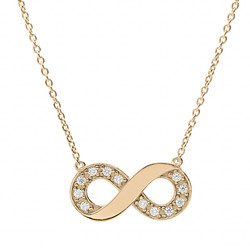 Collier infinis  graver plaqu or