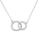 Collier cercle or blanc et oxyde