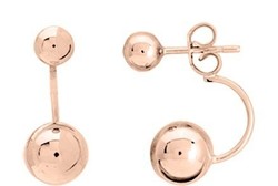 Boucles d'oreilles plaque or rose