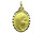 medaille Vierge de Profil Or jaune 16 mm Augis