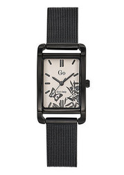 Montre demoiselle rectangulaire mtal noir GO 695168