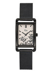 Montre demoiselle rectangulaire mtal noir GO 695168