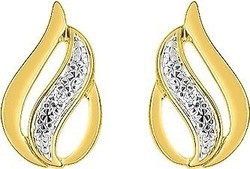 Boucles d'oreilles bicolore diamant