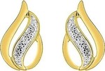 Boucles d&#039;oreilles bicolore diamant