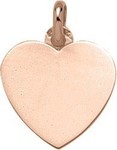 Pendentif coeur plaqu or rose  graver