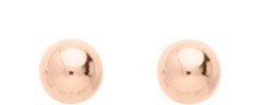 Boucles d'oreilles boule plaque or rose