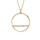 COLLIER PLAQU OR PENDENTIF CERCLE AVEC BARETTE OXYDES BLANC