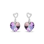 Boucles d&#039;oreilles Tender Heart argent rhodi  