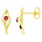 Boucles d&#039;oreilles plaqu or spinelle