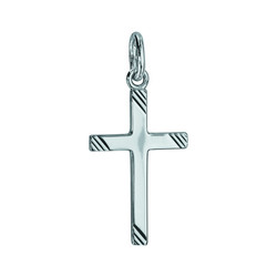 Croix argent rhodi stri