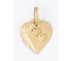 Pendentif coeur Or jaune 9 carats