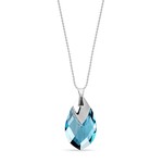Collier Silver Drop argent rhodi  cristal 
