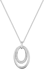 Collier argent rhodi oxyde de zirconium