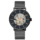 Montre Homme GAIUS Cadran Noir Bracelet Acier milanais Noir